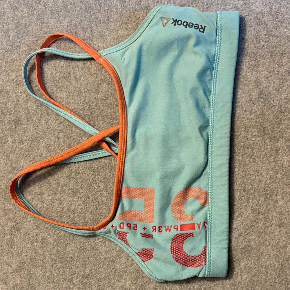 Reebok Aqua and Coral Athletic Bra